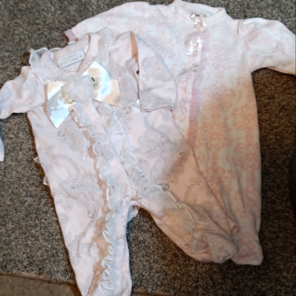 2pc baby girl newborn sleeper outfits